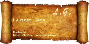 Lautner Géza névjegykártya